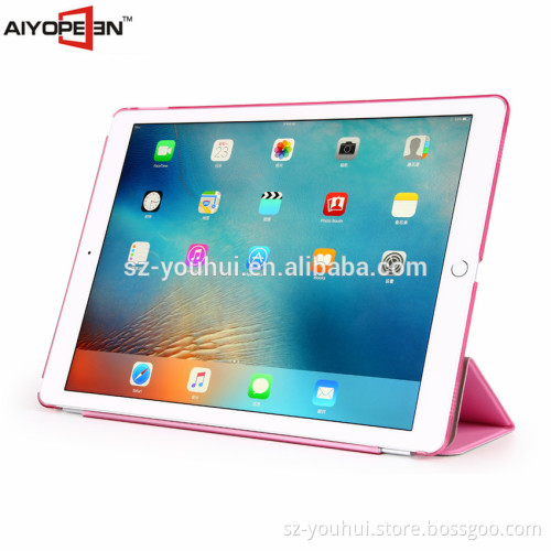 Hot Sales fashion and PU smart cover case Many folded 3 styles tablet shenzhen supplier for ipad pro 12.9''cases